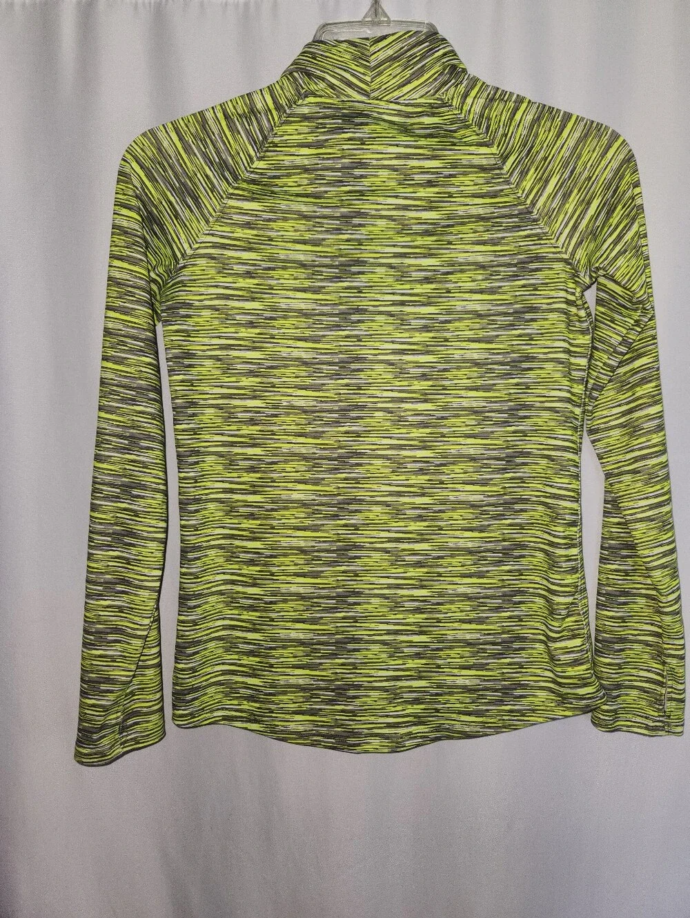 Kid's Neon Lime Quarter-Zip Shirt #sporty #active fit #modern #playground #warm